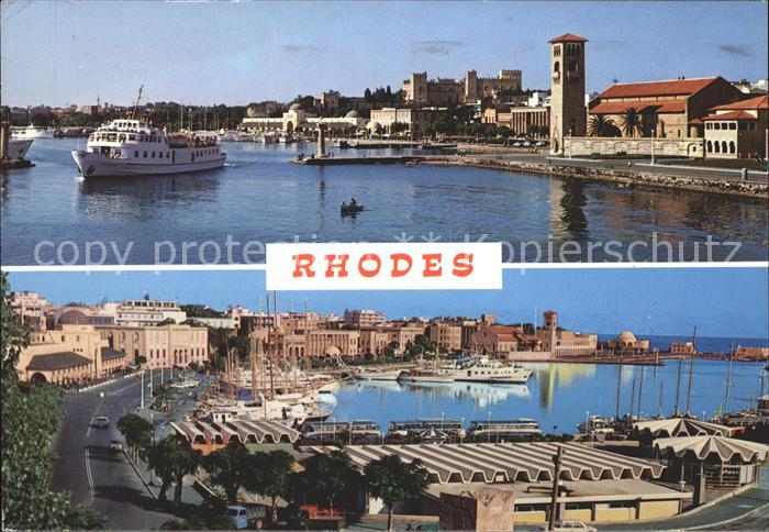 Rhodos Rhodes aegaeis Hafen Faehrschiff