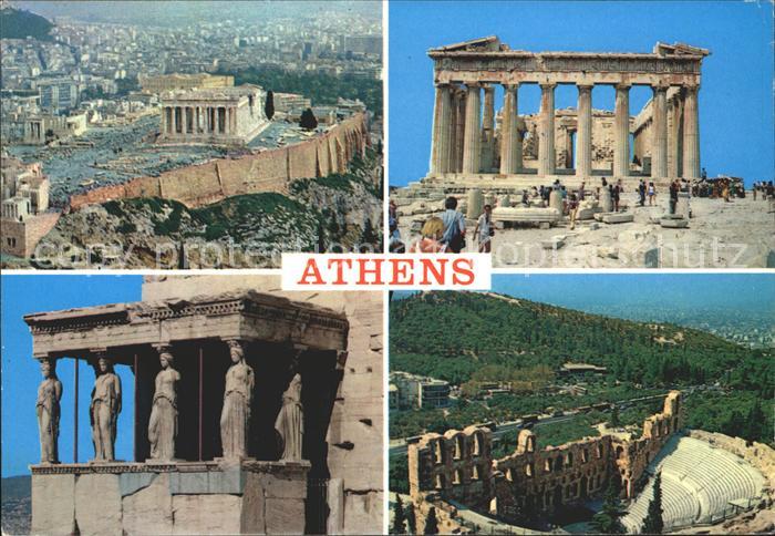 Athenes Athen Akropolis Caryatides Amphitheater Tempel Ruine Antike
