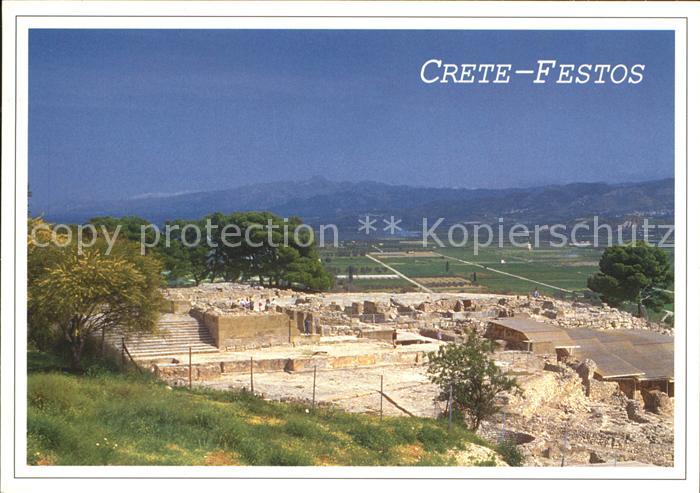 Kreta Crete Ausgrabungsstaette Palastanlage Festos
