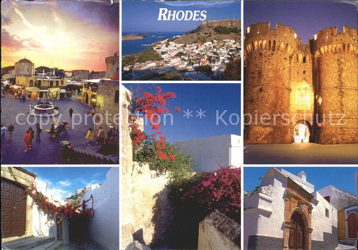 Rhodos Rhodes aegaeis Altstadt Malerischer Winkel Palast