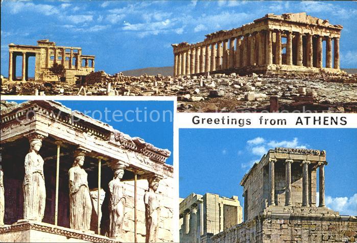 Athenes Athen Akropolis Parthenon Caryatiden Tempel Ruine Antike