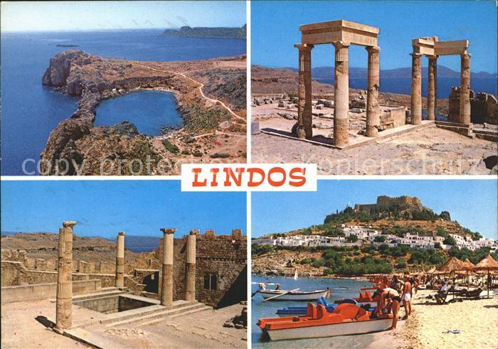 Lindos Lindo Akropolis Tempel Ruine Antike Strand