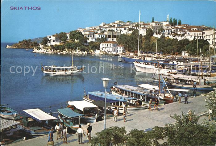 Skiathos Hafen Segelboote