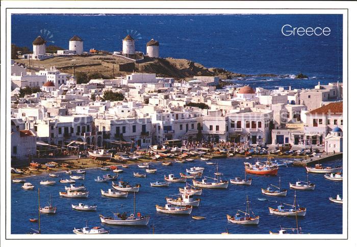 Myconos Hafen Segelboote