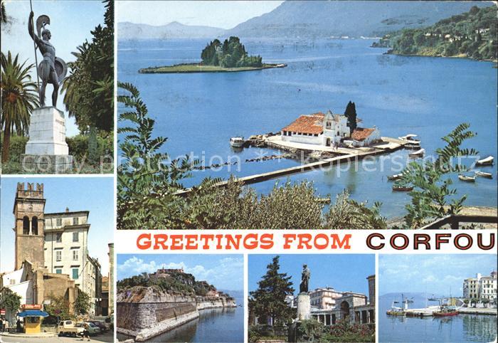 Corfou Denkmal Hafen Teilansichten