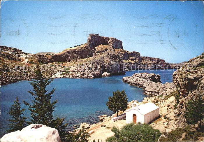 Rhodos Rhodes aegaeis Lindos St. Pauls Hafen