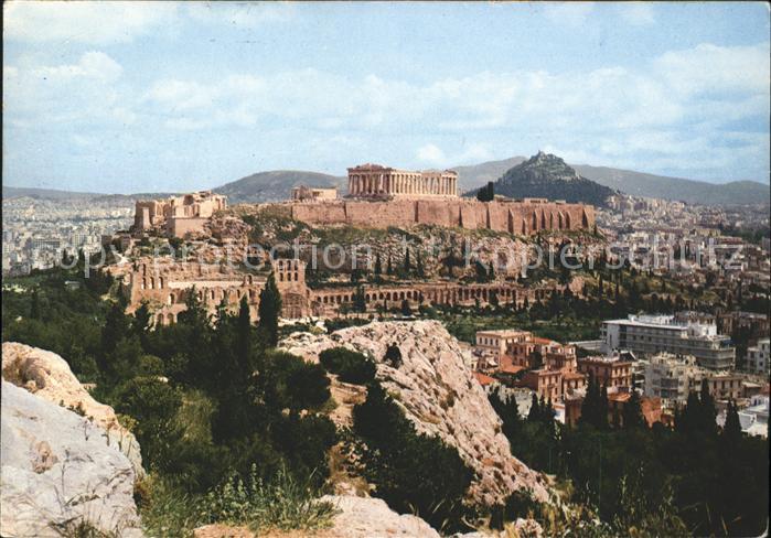 Athen Griechenland Blick Akropolis