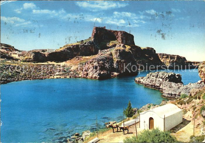 Rhodos Rhodes aegaeis Akropolis v. Lindos