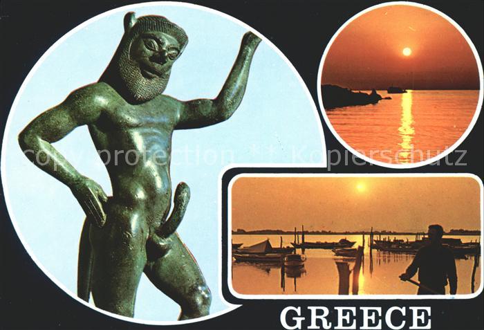 Griechenland Greece Statue Hafen