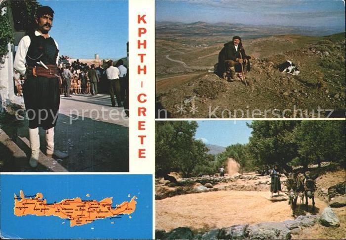 Kreta Crete Kphth Nationaltracht Esel