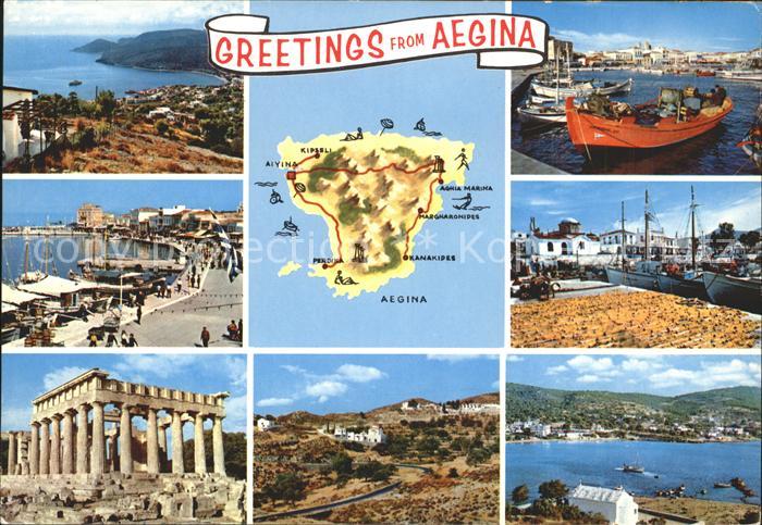 Aegina Egina Ruine Promenade Hafen