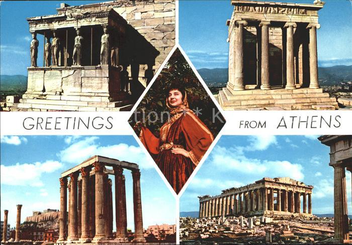 Athen Griechenland Akropolis Nationaltracht