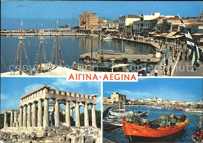 Aegina Egina Hafen Segelboot Ruine