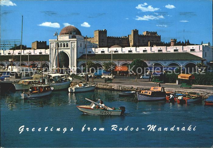 Rhodos Rhodes aegaeis Mandraki Boote Hafen