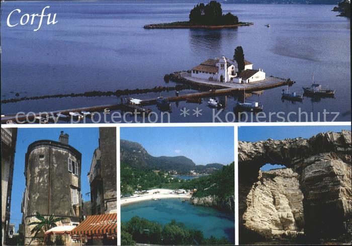 Corfu Korfu Bucht Hafen Strassenansicht