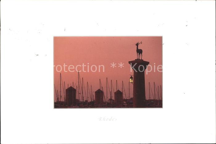 Rhodos Rhodes aegaeis Leuchtturm Hirsch