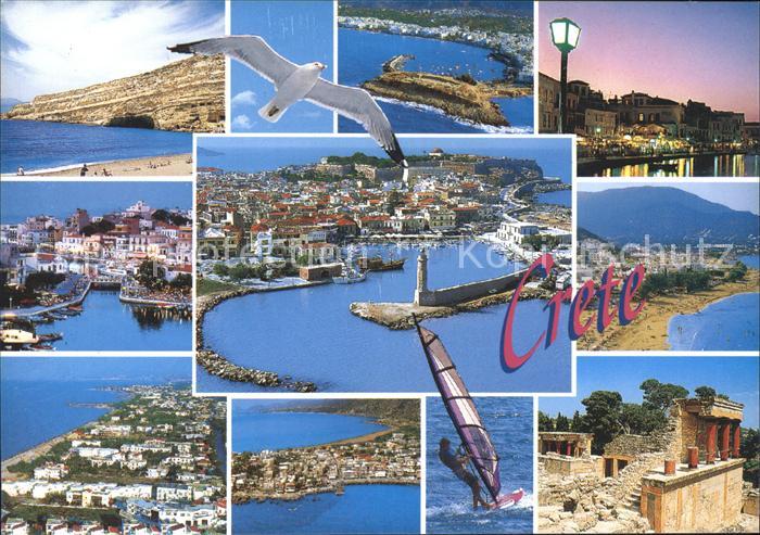 Kreta Crete Moewe Segelboot Ruine Strand