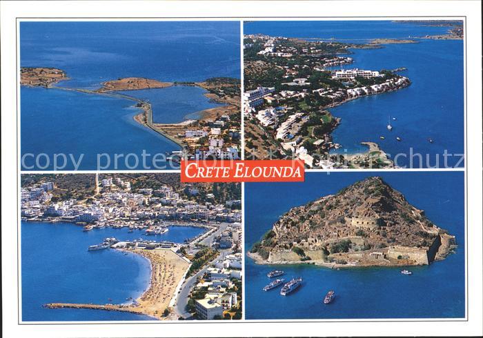 Elounda Kreta Fliegeraufnahme Strand Ort