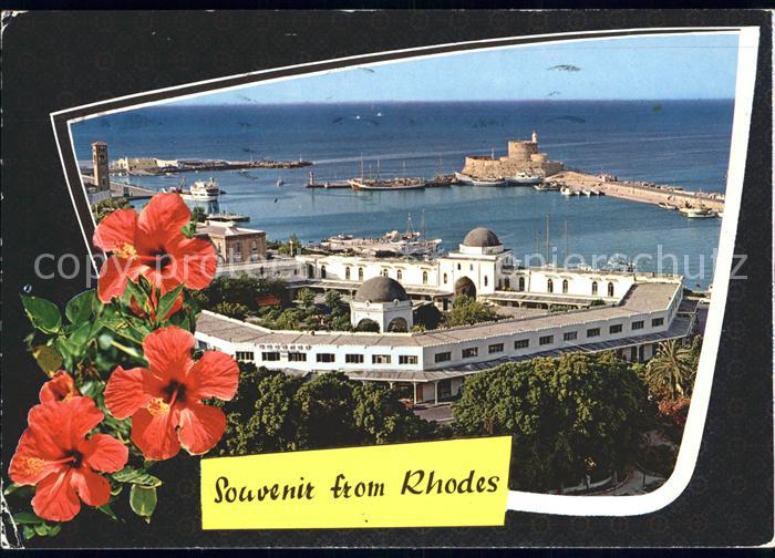 Rhodos Rhodes aegaeis Blumen Burg