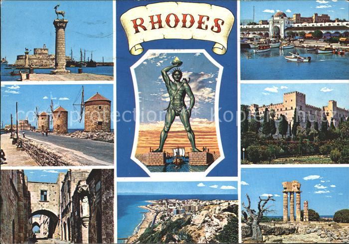 Rhodos Rhodes aegaeis Ruine Leuchtturm Hirsch Strassenansicht