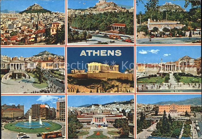Athen Griechenland Akropolis Brunnen Teilansicthen