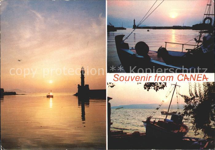 Canea Chania Leuchtturm Boot Segelboot