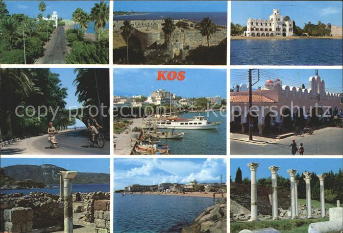 Kos Cos Ruine Hafen Faehre Burg