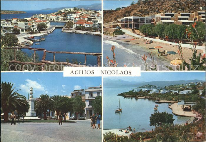 Agios Nikolaos Kreta Strand Strassenansicht