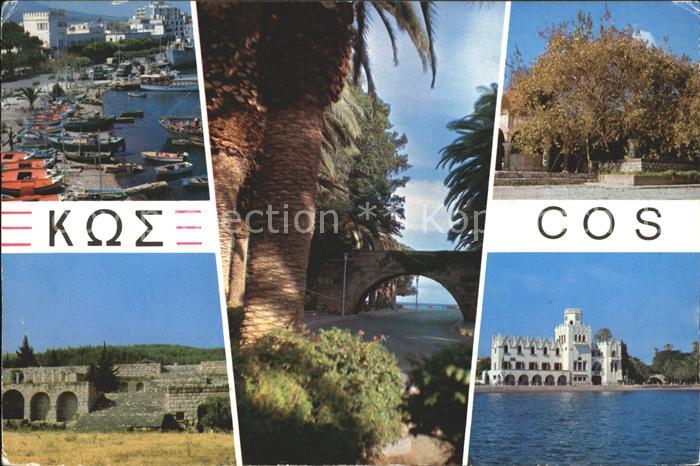 Kos Cos Hafen Palmenbouleward Regierungsgebaeude