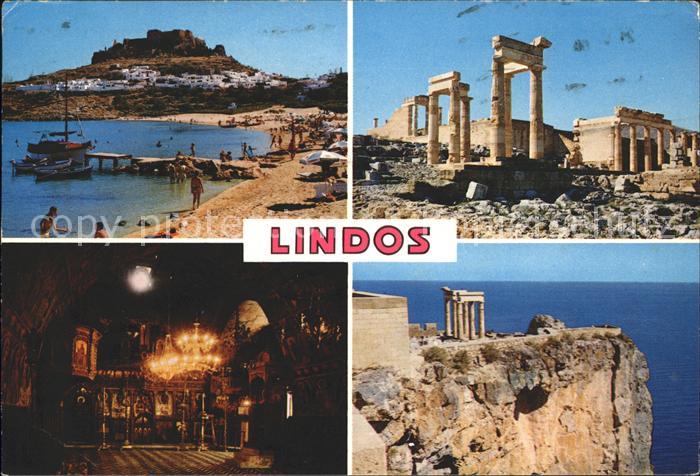 Lindos Lindo Ruine Kirche Hafen
