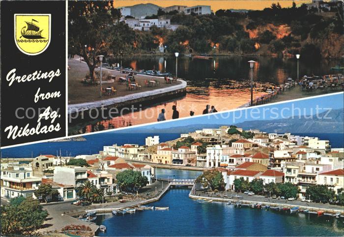 Agios Nikolaos Kreta Promenade Hafen Boote