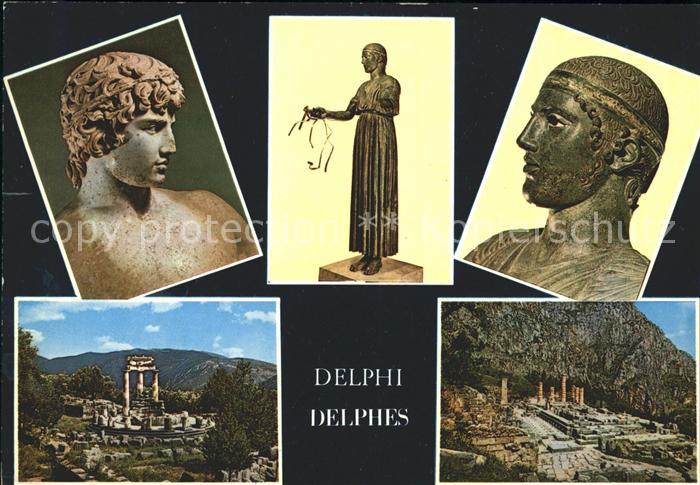 Delphi Delfi Ruine Skulpturen