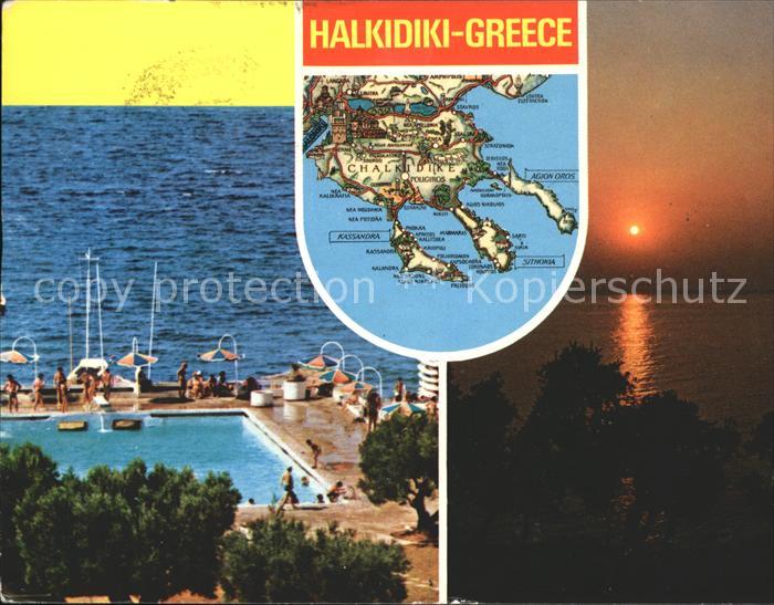 Halkidiki Chalkidiki Hotel Gerakina Beach Schwimmbad Karte