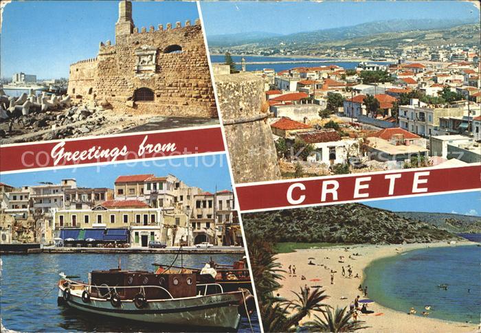 Kreta Crete Burg Strand Boot Teilansicht