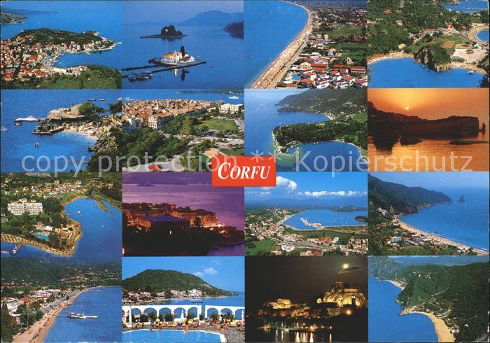 Corfu Korfu Teilansichten Fliegeraufnahme