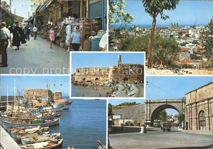 Heraklion Iraklio Hafen Markt Teilansichten