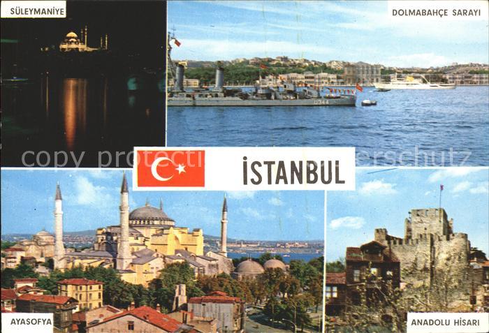 Istanbul Constantinopel Sueleymaniye Dolmabahce Sarayi Anadolu Hisari Ayasofya