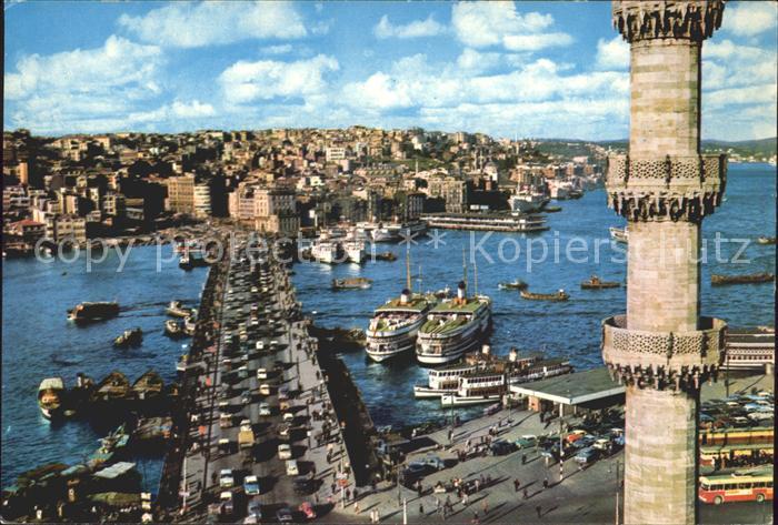 Istanbul Constantinopel Galata Bridge Dampfer