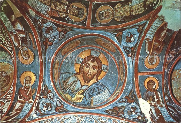 Goereme Nevsehir Christ Pantocrator Fresque Byzantine Eglise Pommes