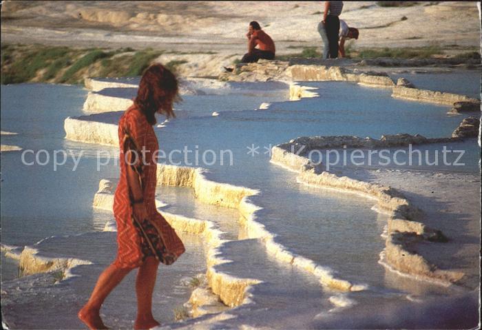 Pamukkale Denizli Traverten Frau