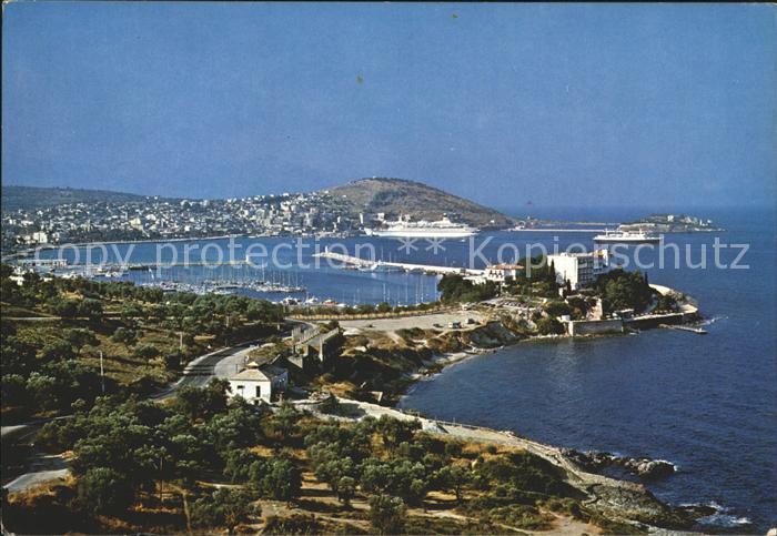 Kusadasi Oceandampfer Schiff Hafen Segelboot