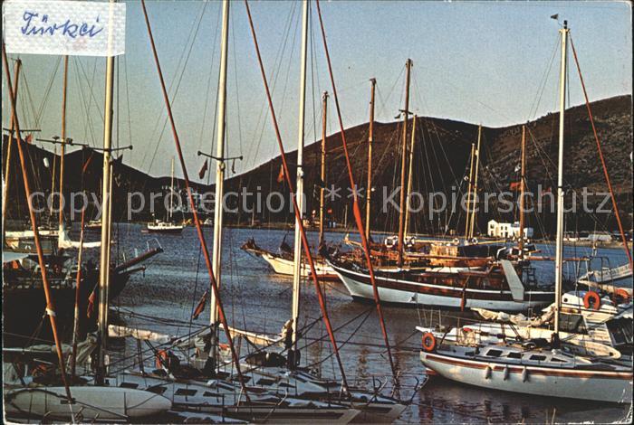 Tuerkei Turkey Hafen Segelboote