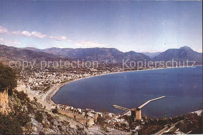 Alanya Teilansicht Burg Strand