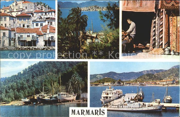 Marmaris Haeuser Markt Segelboote