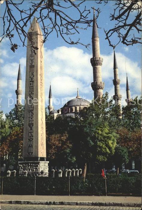 Istanbul Constantinopel Obelisk Aegyptien Minaretten Blaue Moschee