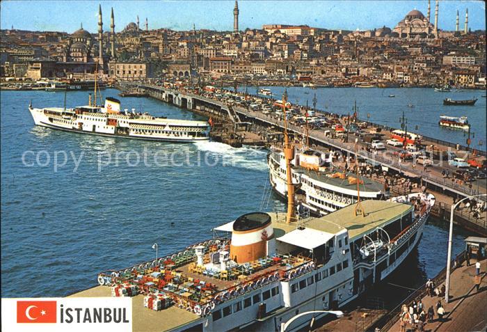 Istanbul Constantinopel Galata Bruecke neue Moschee Dampfer