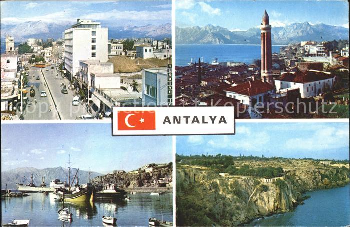 Antalya Hafen Segelboot Boot Strassenansicht