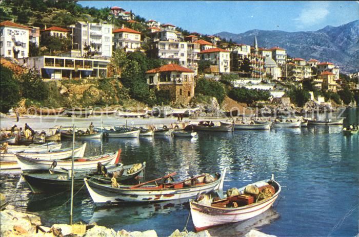 Alanya Hafen Boote Teilansicht