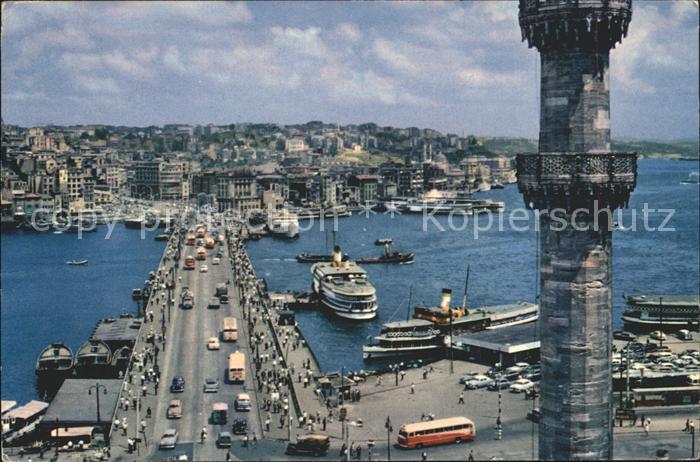 Istanbul Constantinopel Galata Bruecke Dampfer