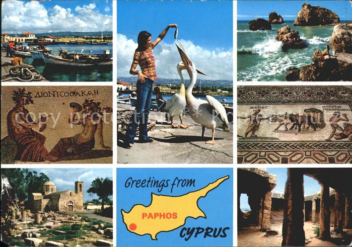 Paphos Kirche Strand Wandgemaelde Pelikan